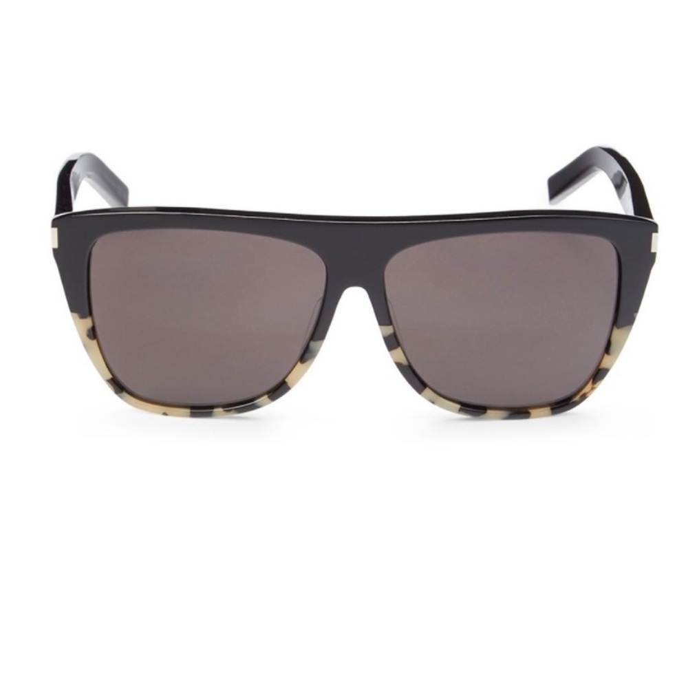 Authentic Saint Laurent SL 1 black tortoise bottom sunglasses ASO celebs Kim K